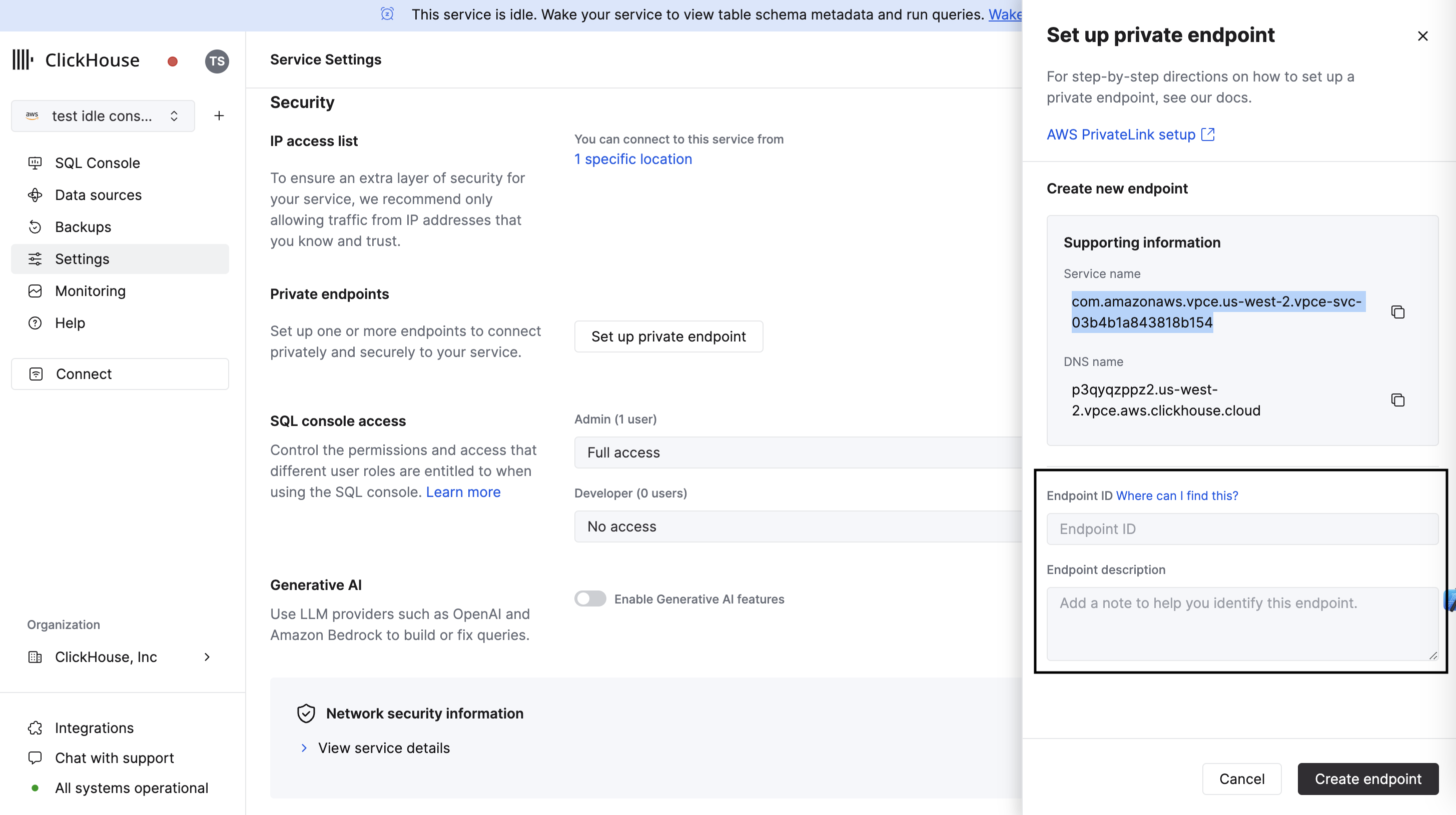 Private Endpoints Filter